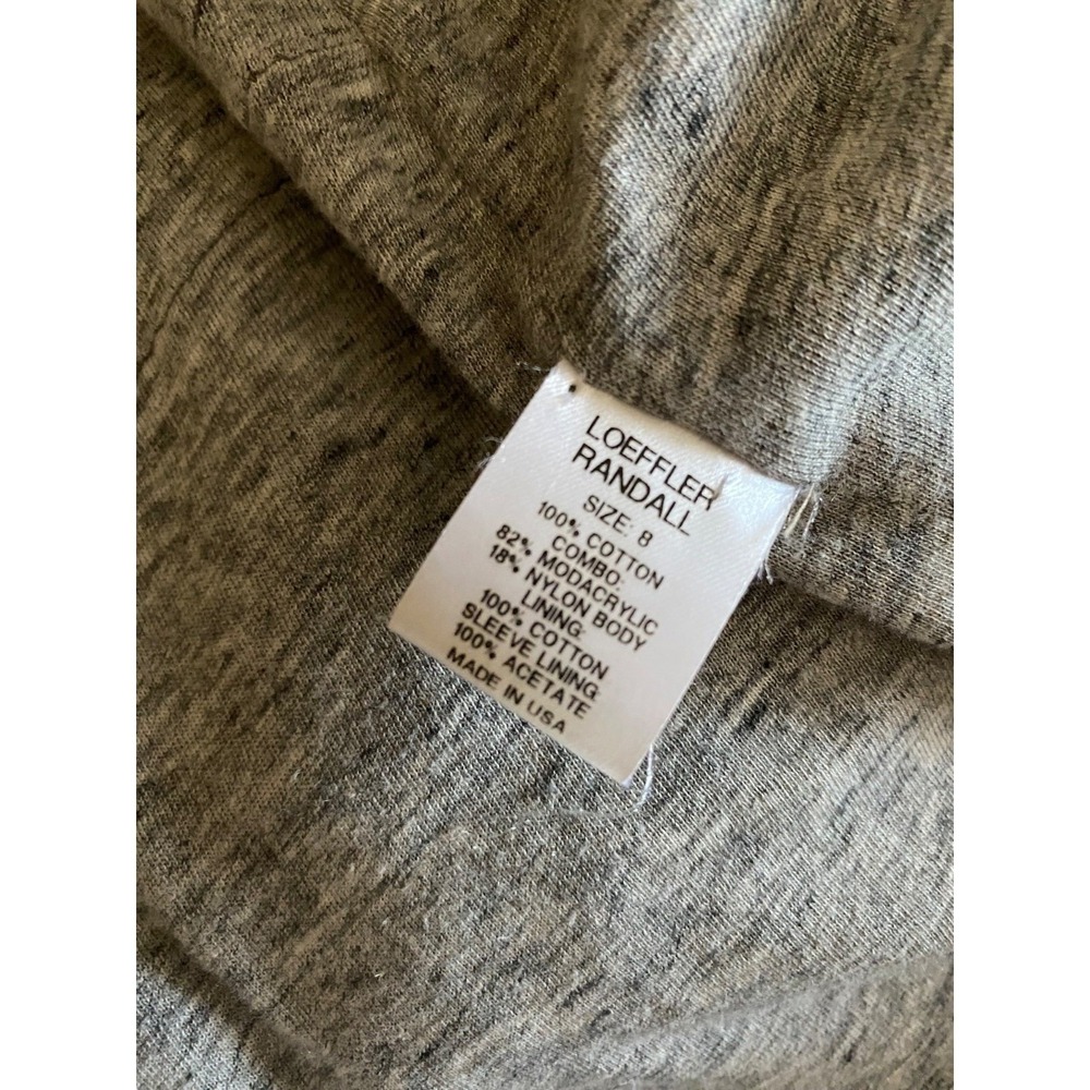 Loeffler‎ Randall Fur Military Utility Jacket Taupe Gray Faux Fur Size 8 - Picture 7 of 13